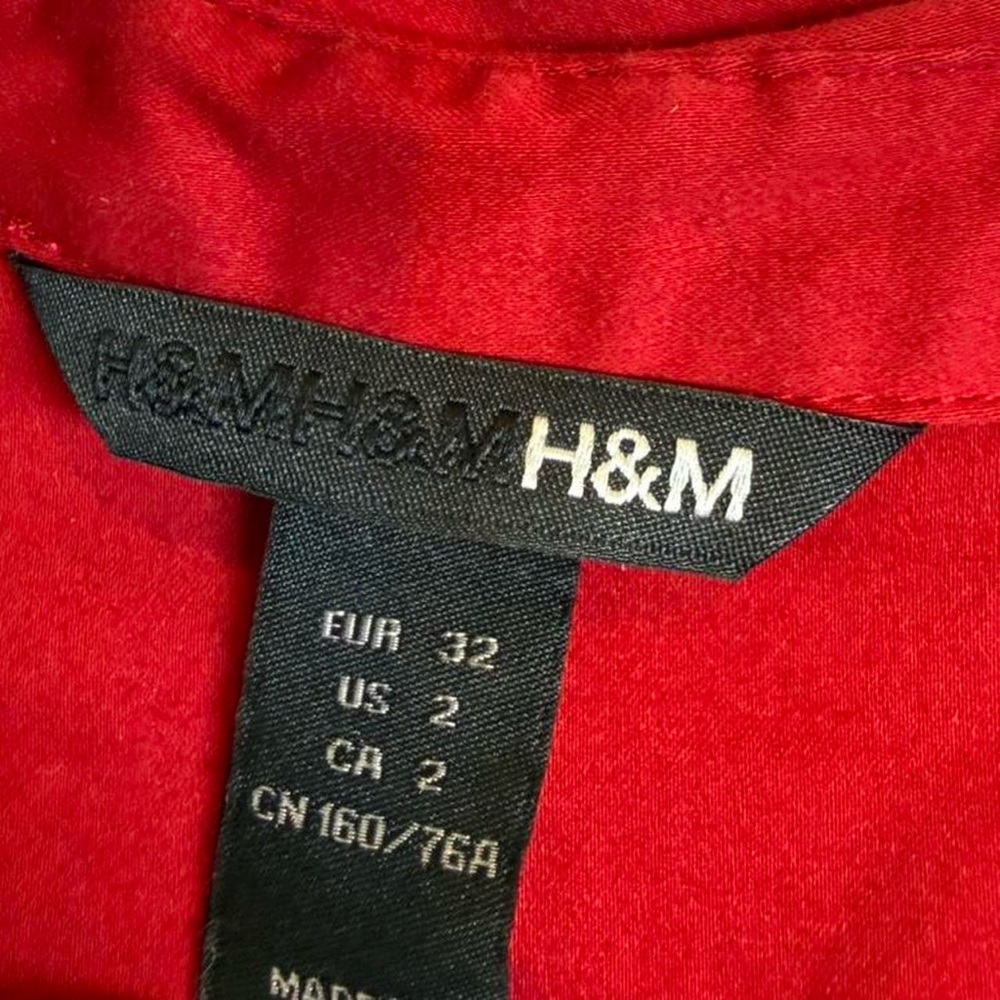 H&M Vibrant Red Long Sleeve Dress - Picture 6 of 8